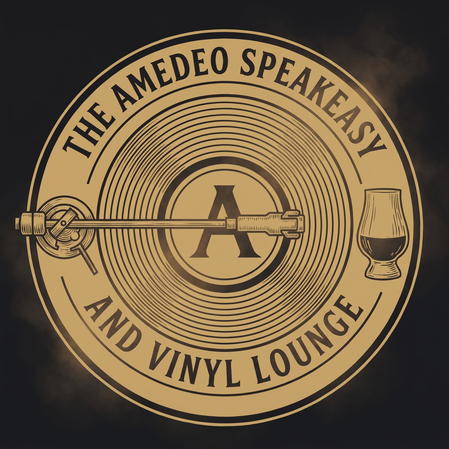 The Amedeo Speakeasy and Vinyl Lounge logo